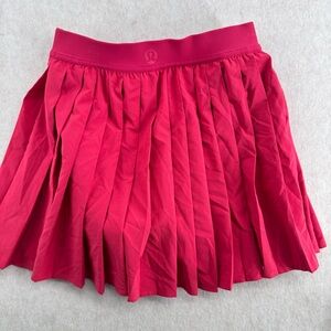 Lululemon High Rise Pleated Women's Pink Skirt Size 2 (Square Size Dot)